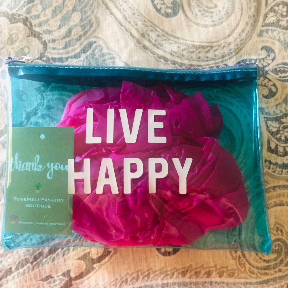 SOLD! Transparent Neon Color Makeup bag